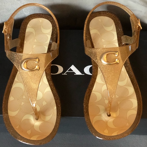 Coach Jelly Slingback Thong Sandals - Picture 1 of 11